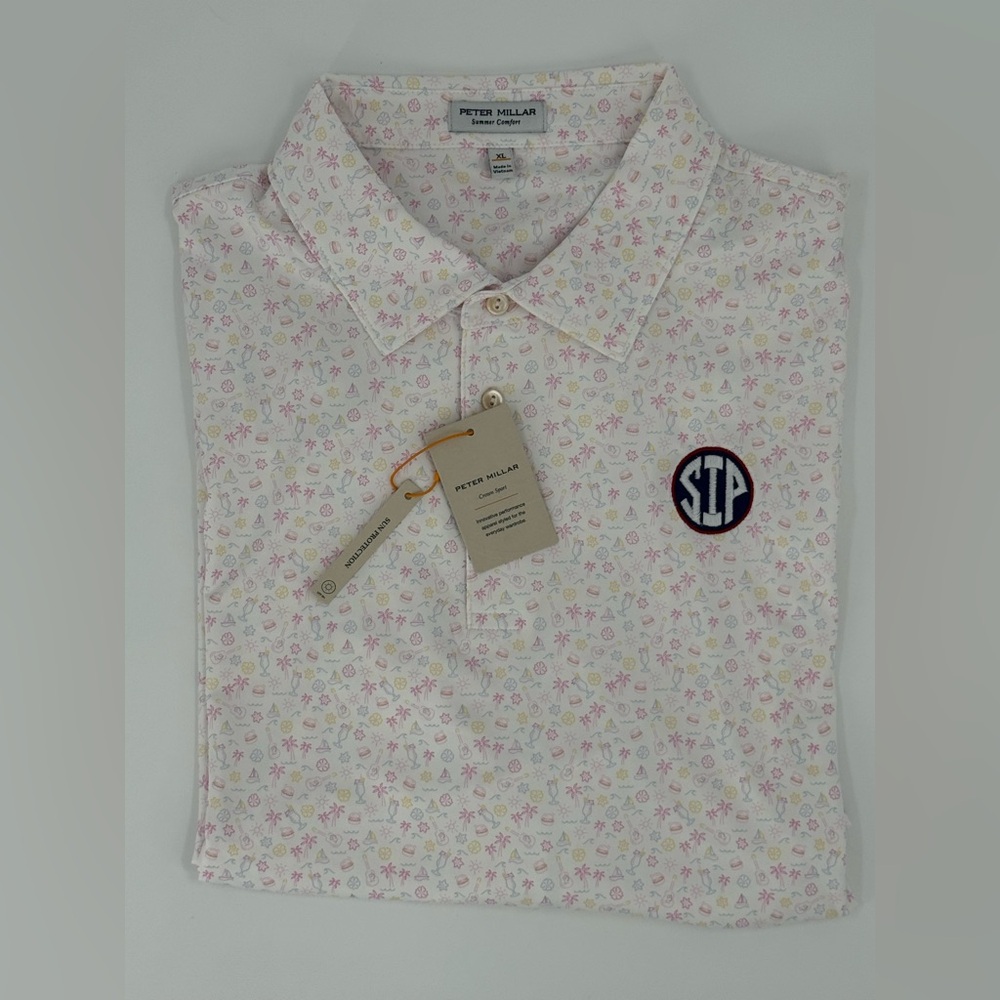 HDT! Peter Millar Utopia Burger Ole Miss SIP Polo! - XL - NWT